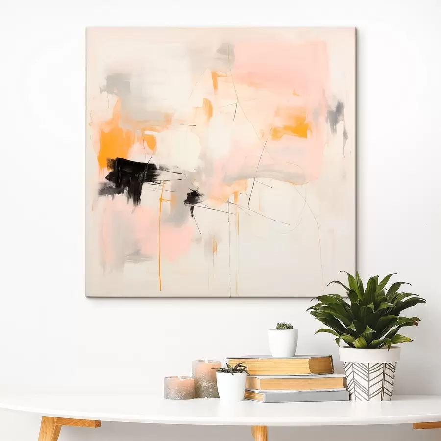 murales de pared Formas difuminadas y trazos dinámicos en un estilo gestual. s46639