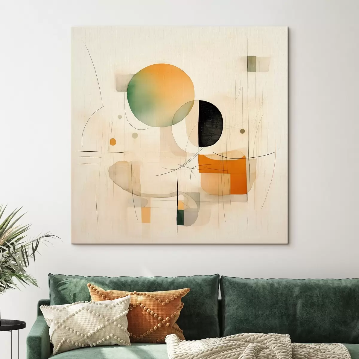 murales de pared Acentos geométricos en una paleta suave con un estilo minimalista moderno. s46640