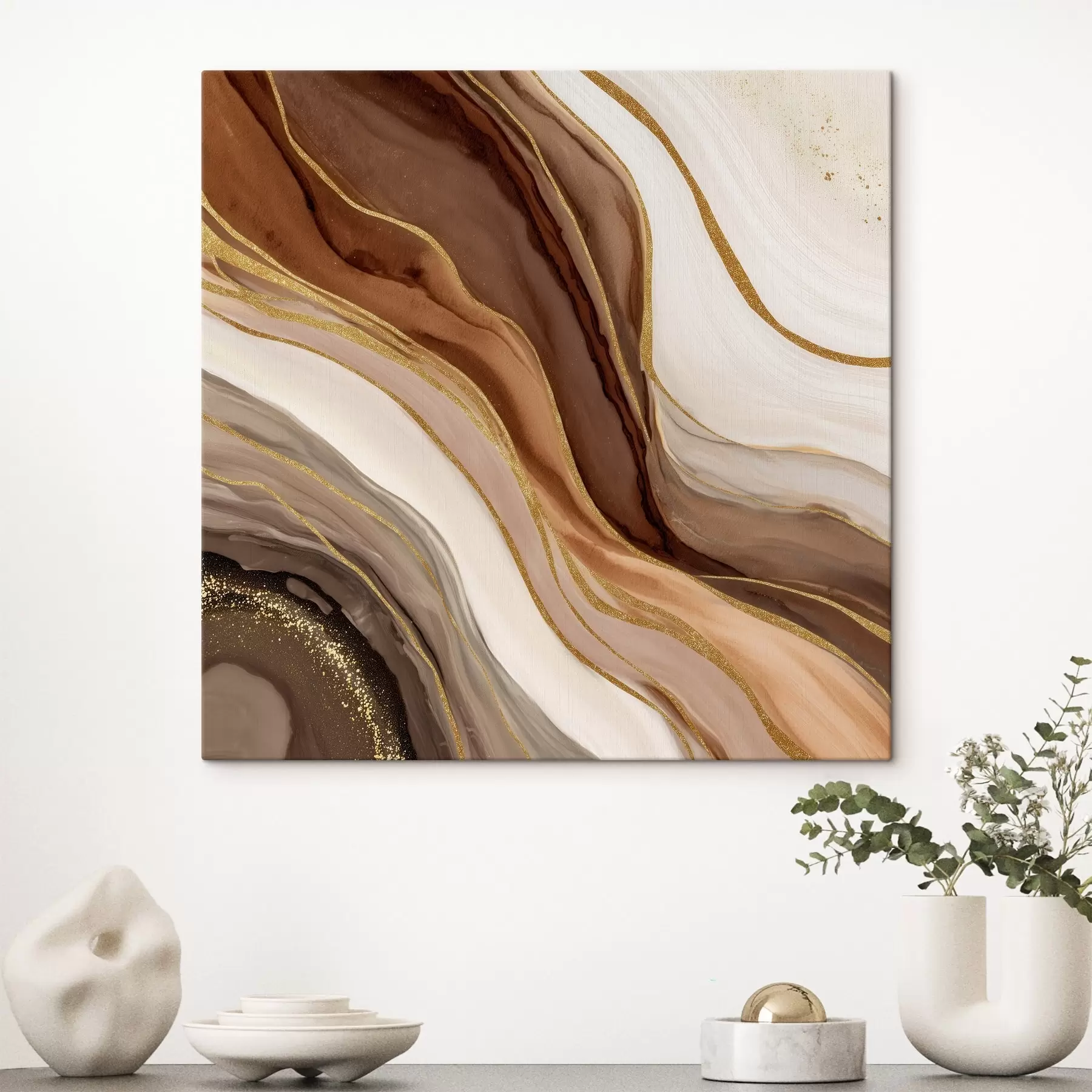 murales de pared Composición de piedra en tonos madera s46642