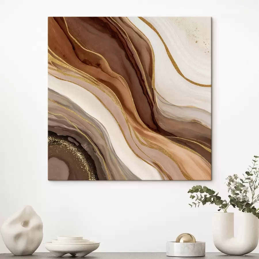 murales de pared Composición de piedra en tonos madera s46642