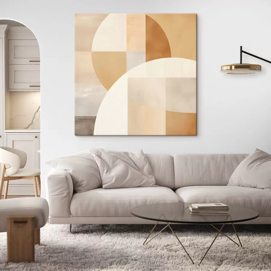 murales de pared Geometría artística en tonos pastel s46650