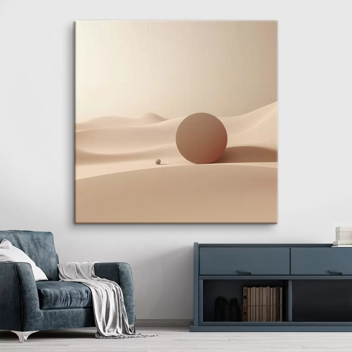 murales de pared Paisaje abstracto con formas minimalistas s46658