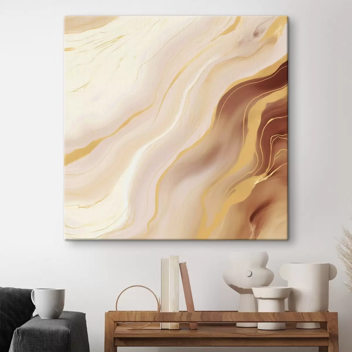 murales de pared Composición con transiciones de color naturales s46661