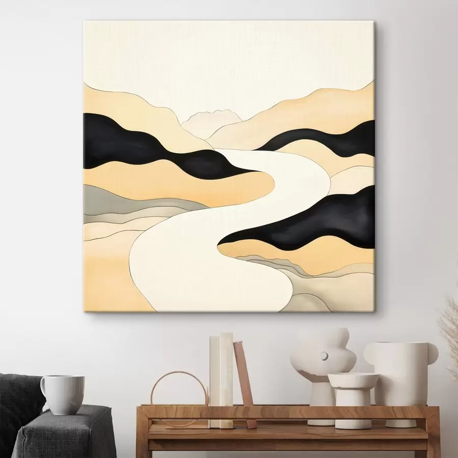 murales de pared Composición artística con acentos contrastantes en tonos cálidos. s46663