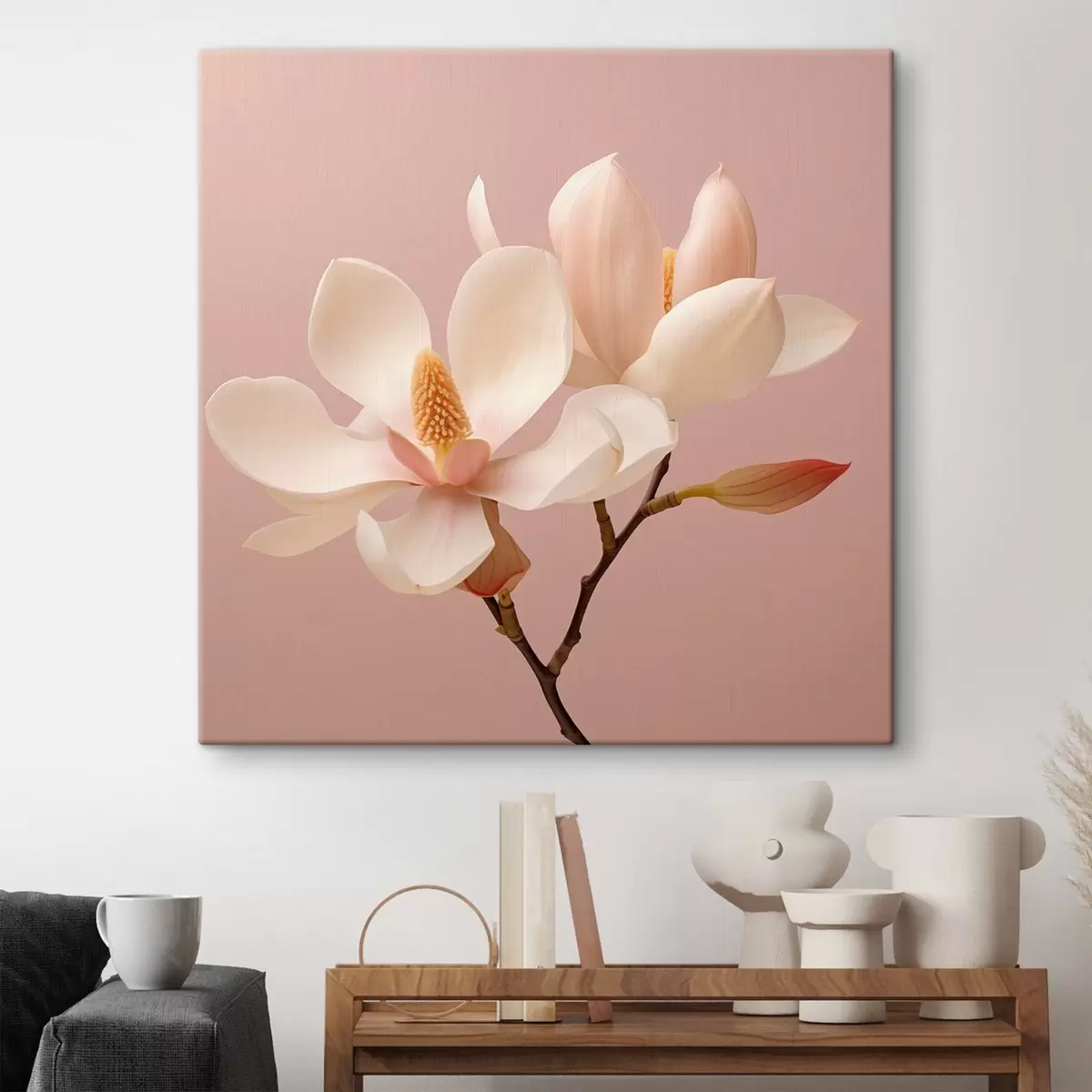 murales de pared Delicados pétalos florales en una paleta de colores pastel. s46666