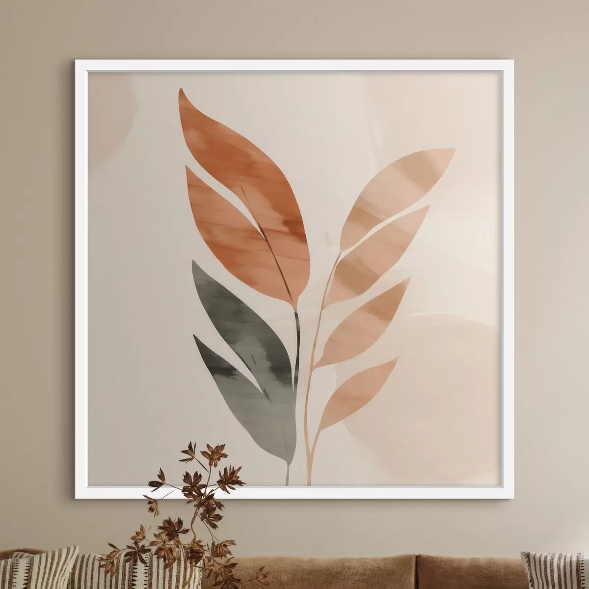 Poster Composición botánica en tonos cálidos f46647