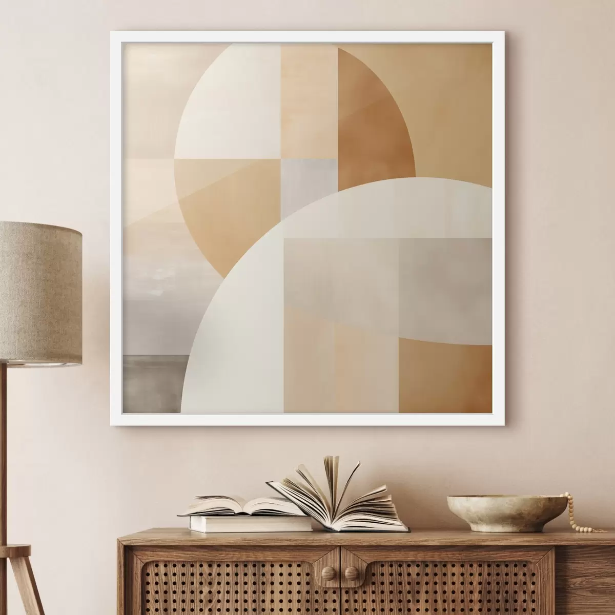 Poster Geometría artística en tonos pastel f46650