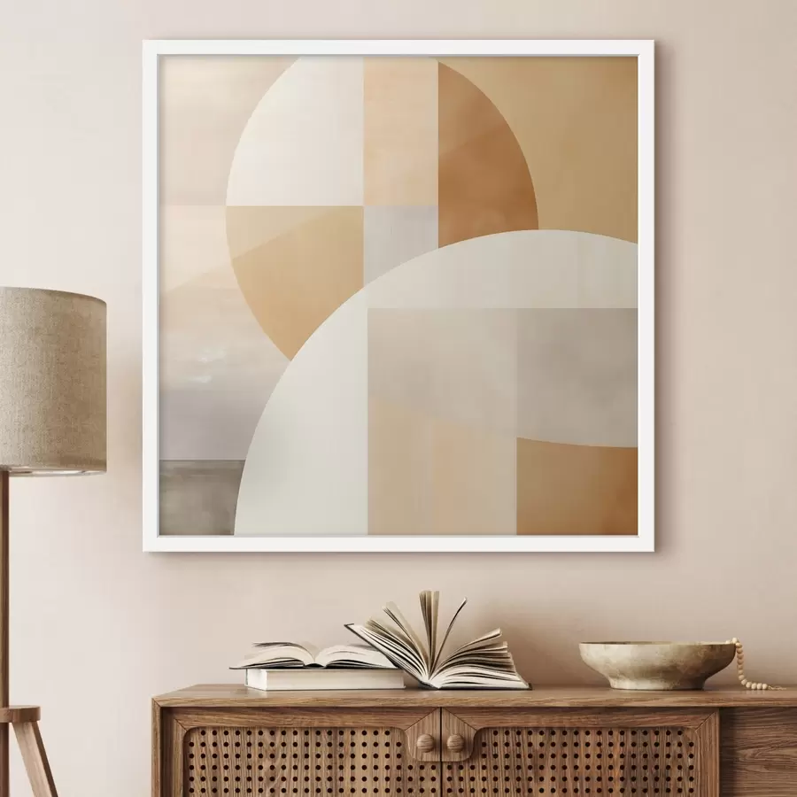 murales de pared Geometría artística en tonos pastel f46650