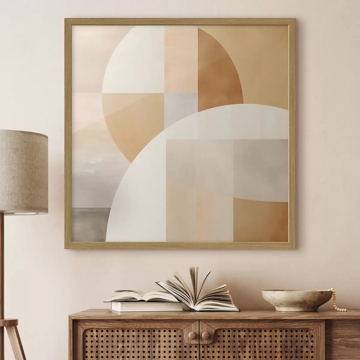 Poster Geometría artística en tonos pastel f46650