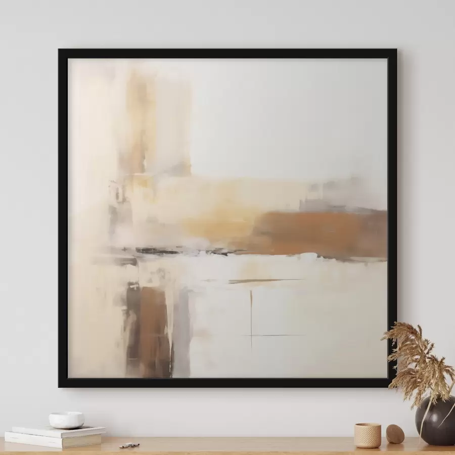 murales de pared Composición abstracta ligera en tonos cálidos f46654