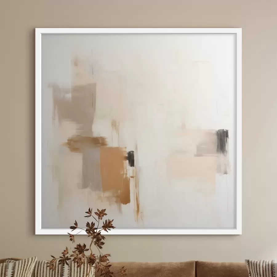 murales de pared Abstracción con formas difuminadas en tonos tranquilos f46655
