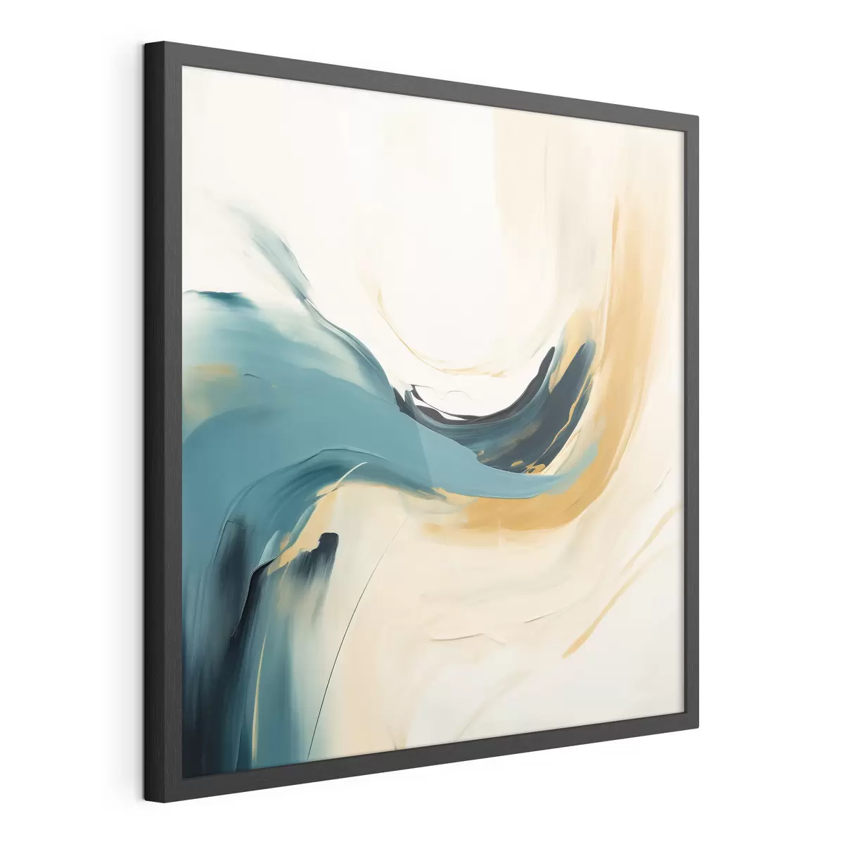 Poster Abstracción con formas en movimiento en tonos pastel f46656