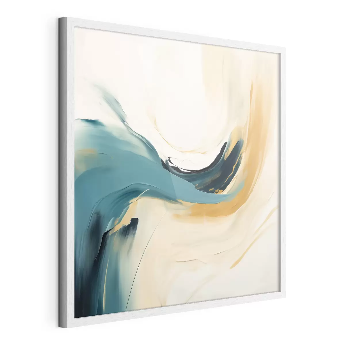Poster Abstracción con formas en movimiento en tonos pastel f46656