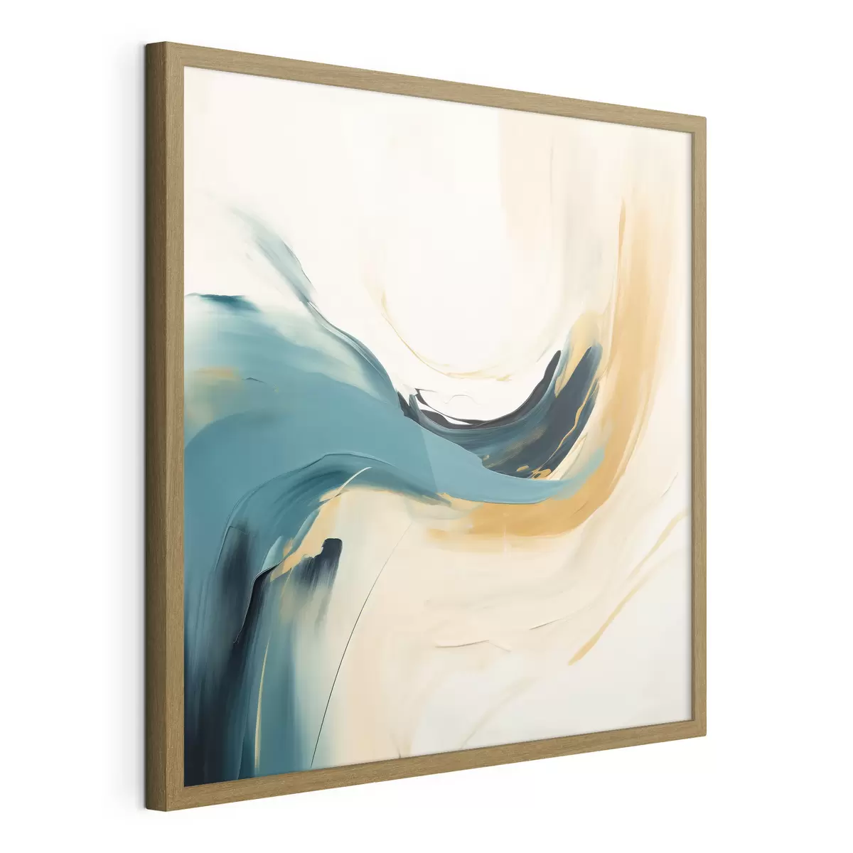 Poster Abstracción con formas en movimiento en tonos pastel f46656