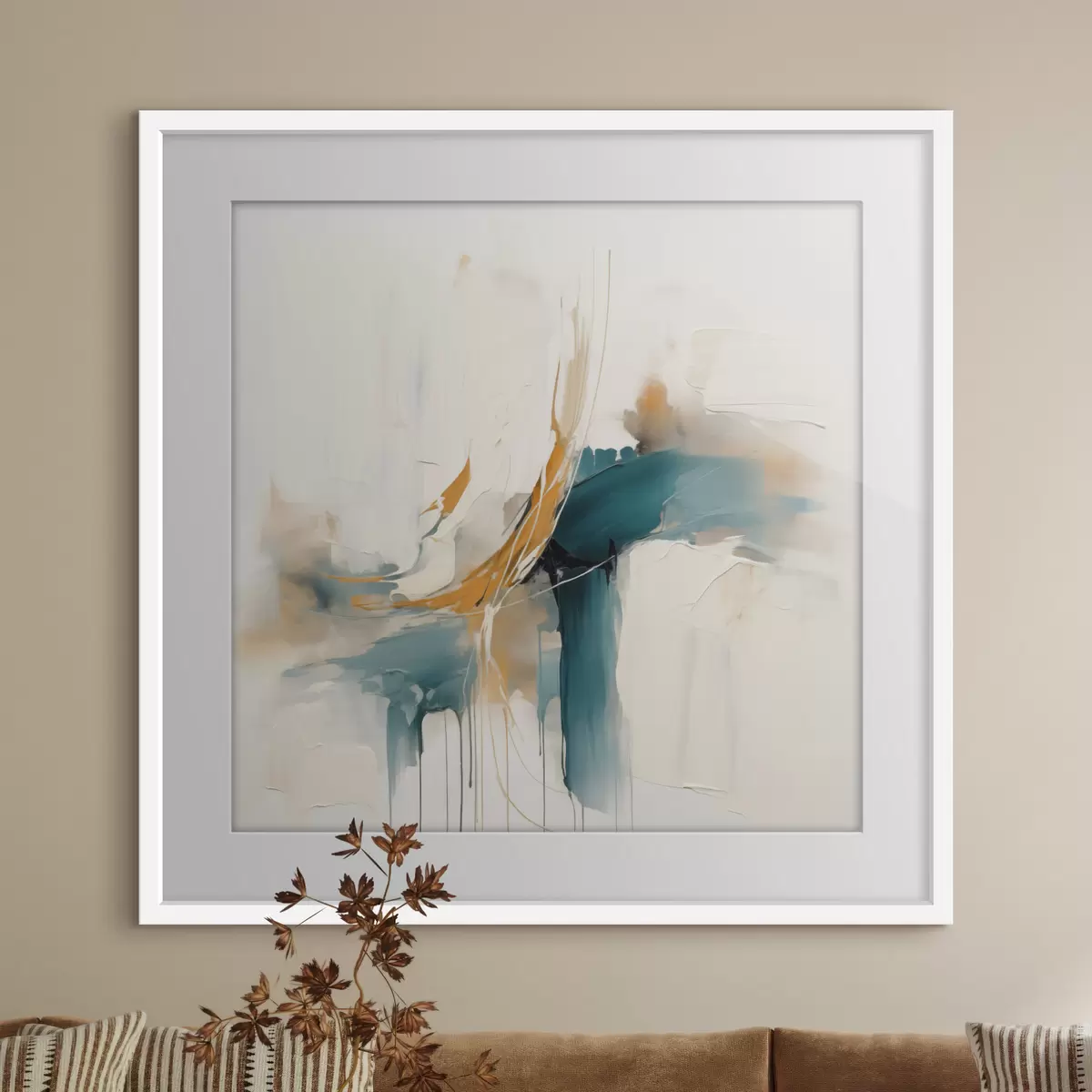Poster Abstracción dinámica con elementos texturizados f46657
