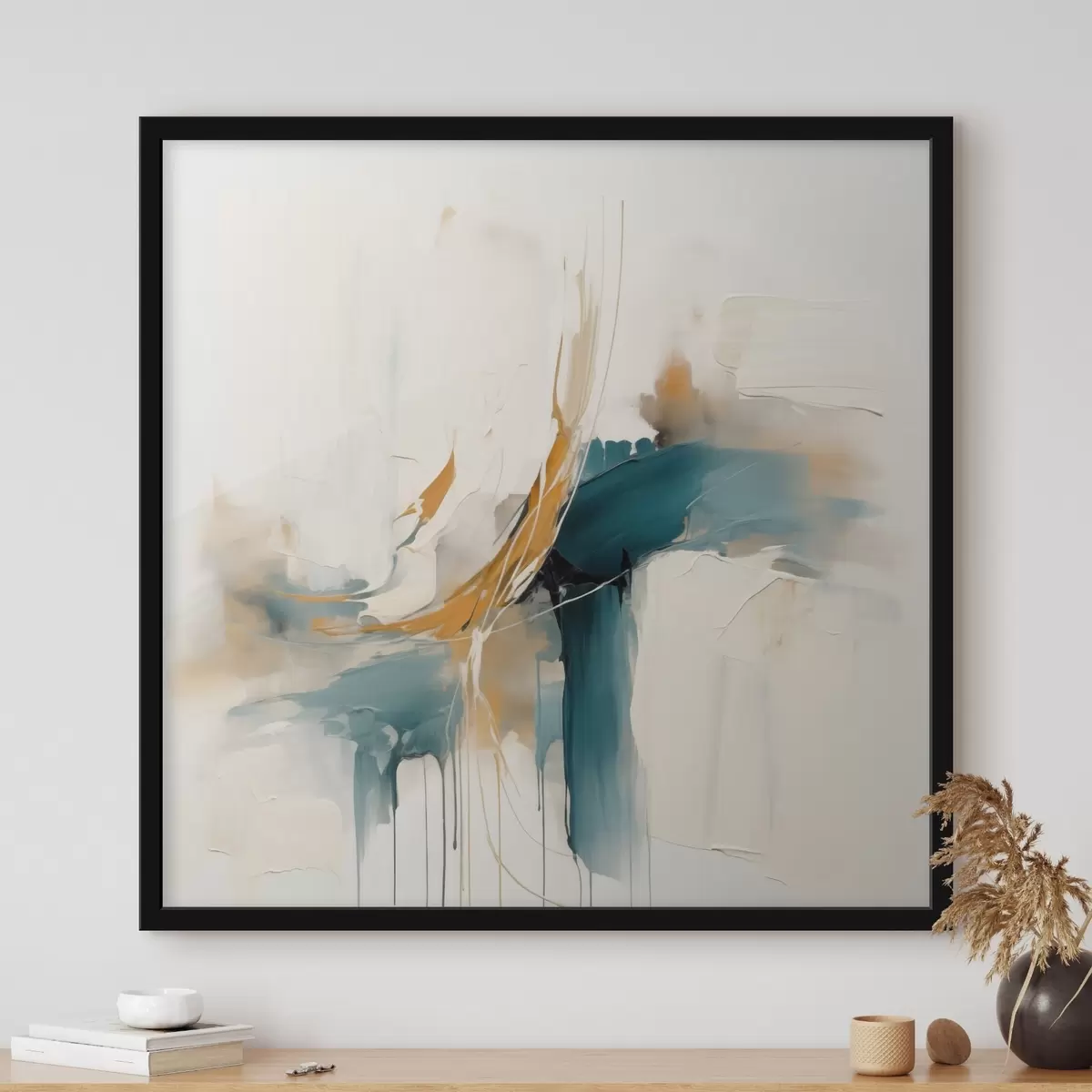 Poster Abstracción dinámica con elementos texturizados f46657