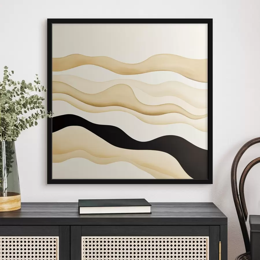 murales de pared Motivo decorativo con líneas suaves en una gama contrastada f46662
