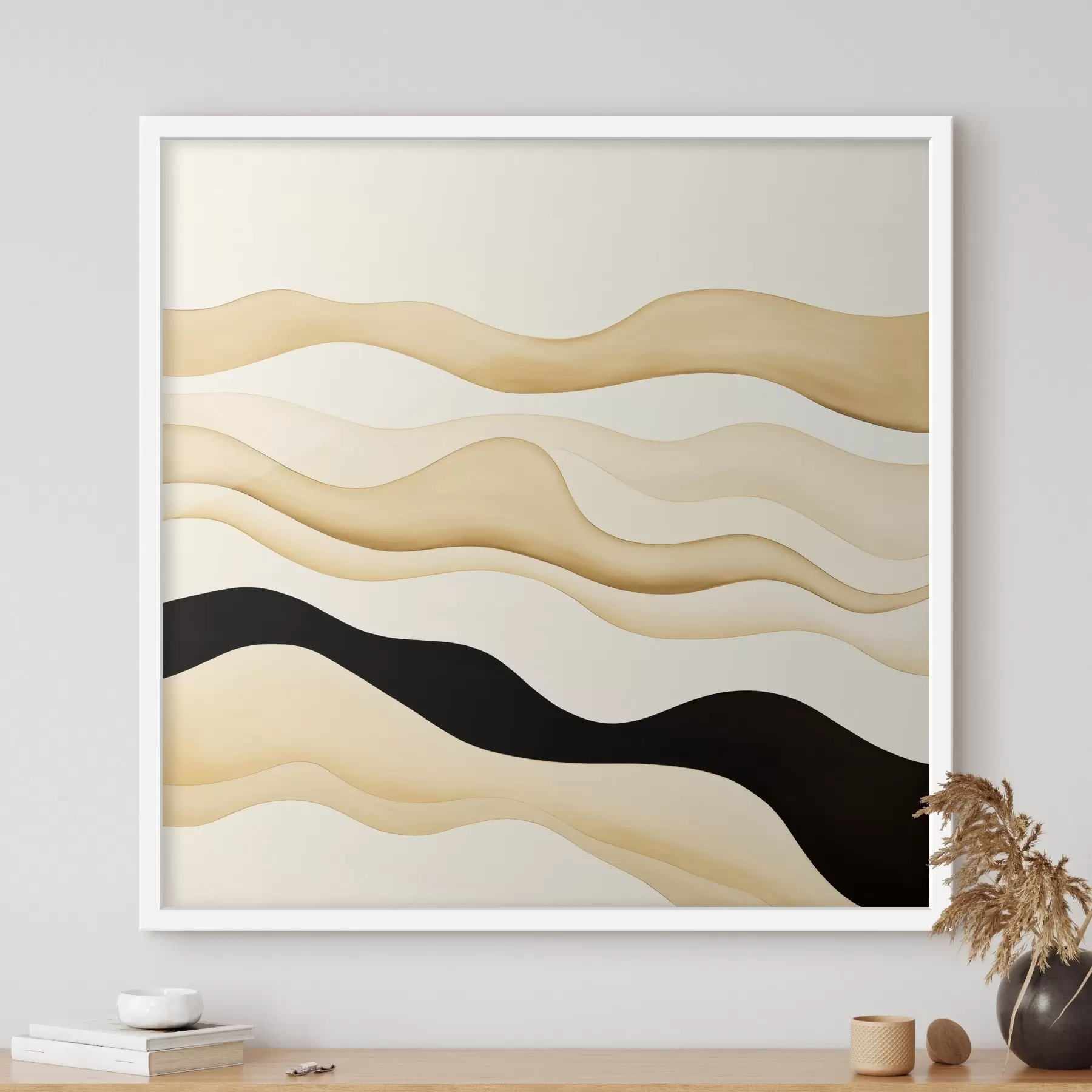 murales de pared Motivo decorativo con líneas suaves en una gama contrastada. f46662