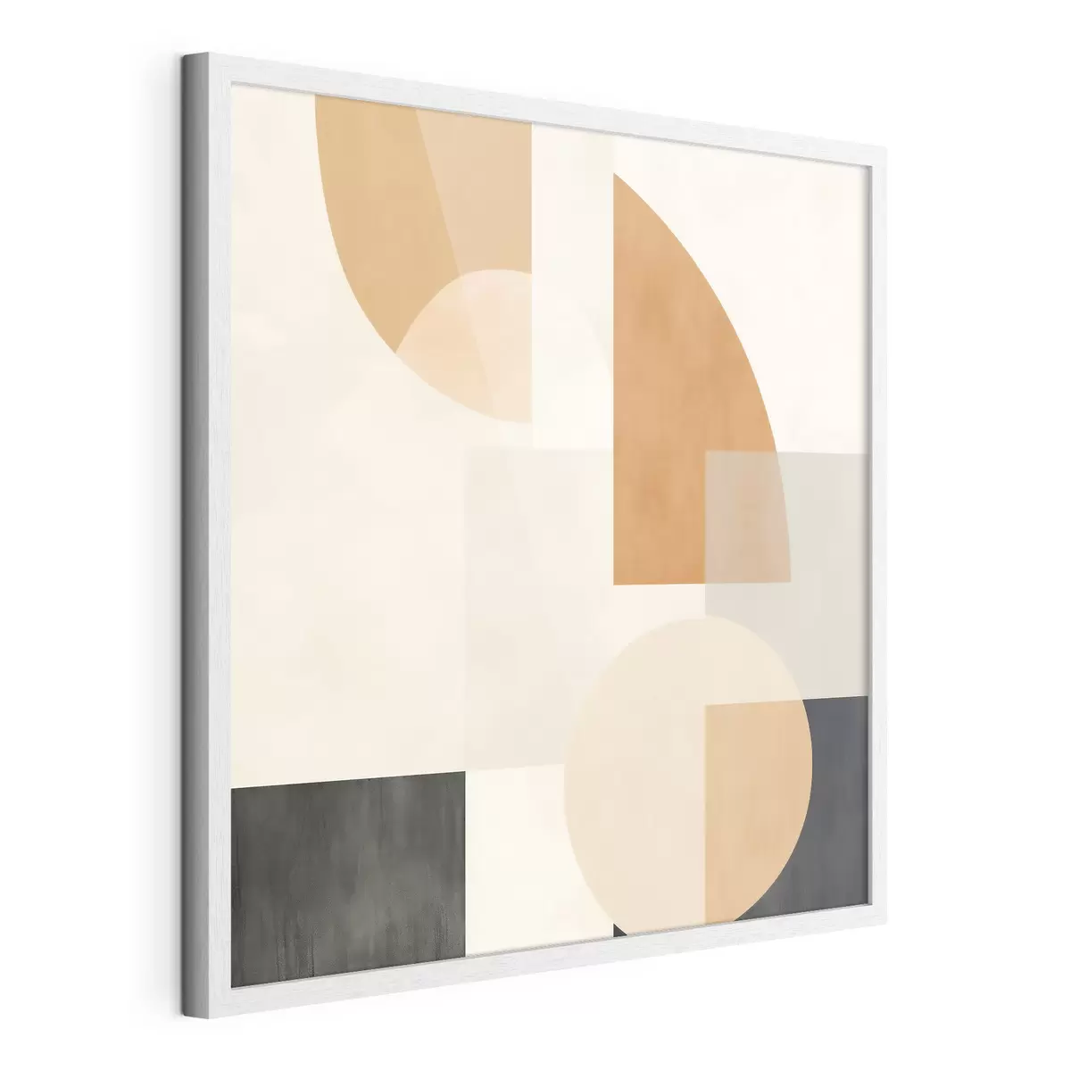 Poster Geometría artística que combina formas circulares y lineales f46665