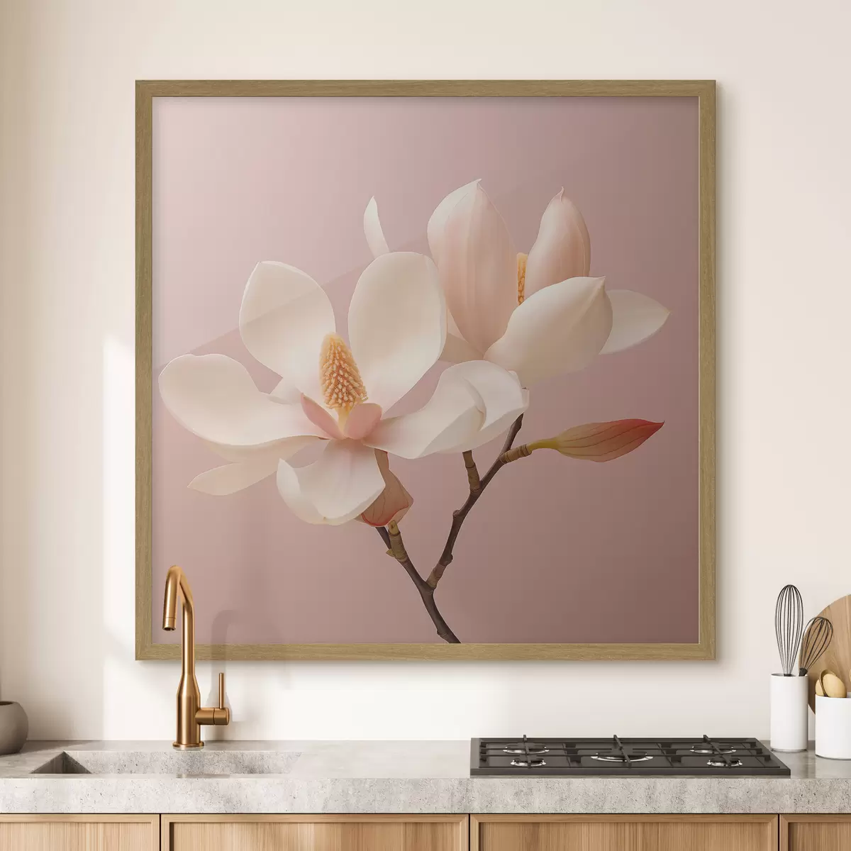 Poster Delicados pétalos de flores en una paleta de colores pastel f46666