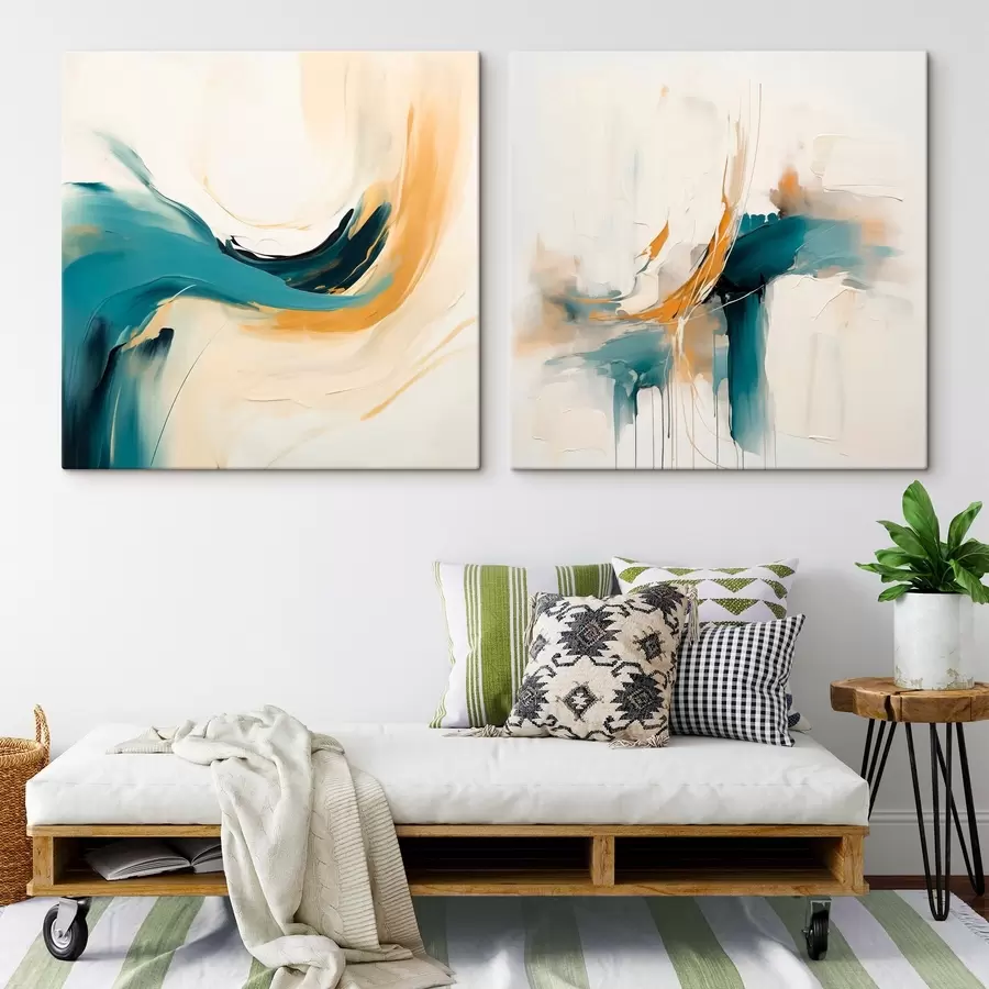 murales de pared Composición artística con un suave movimiento de colores. m00989