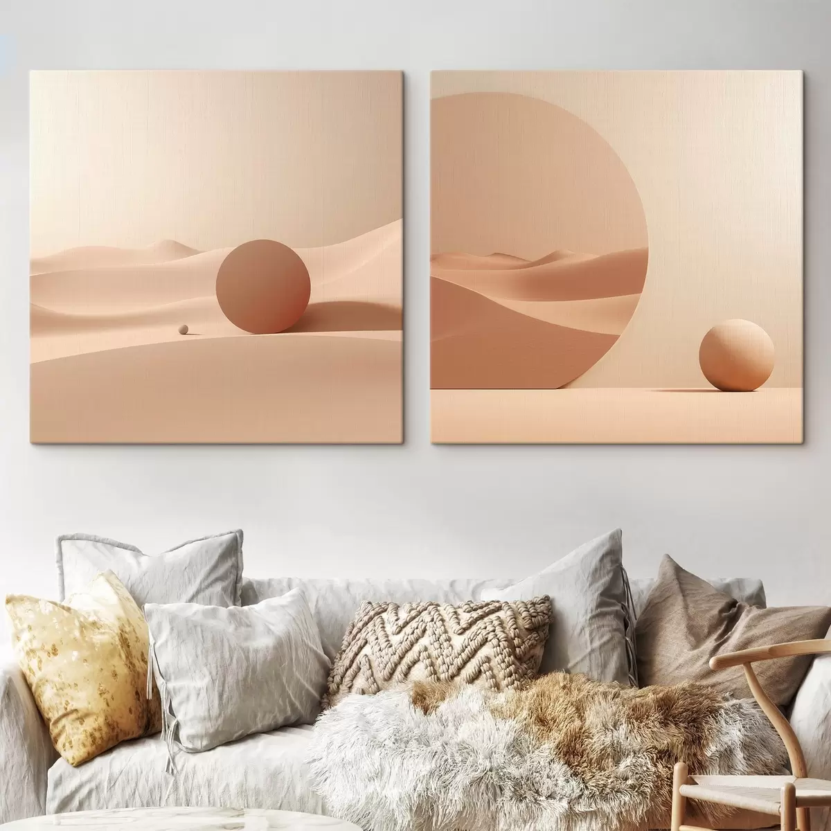 murales de pared Composición con espacios tranquilos y una forma geométrica. m00990