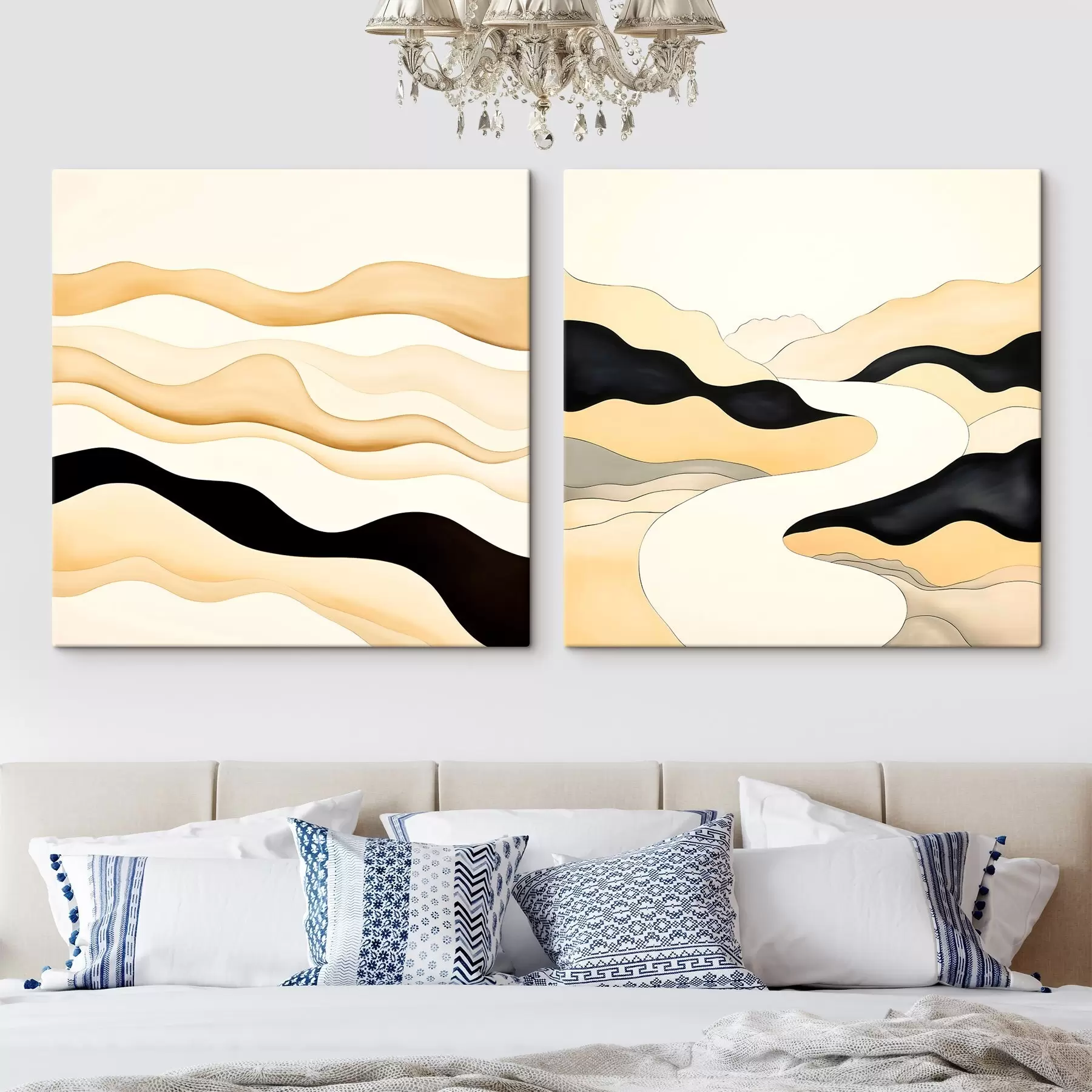 murales de pared Formas abstractas inspiradas en ritmos naturales m00992