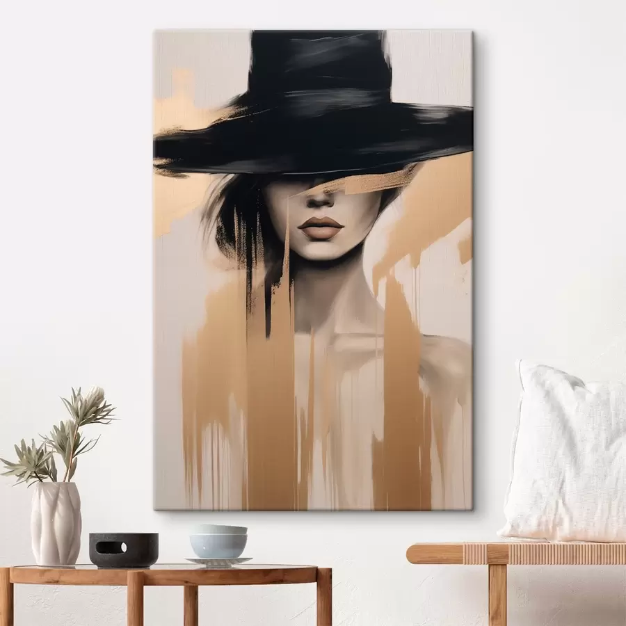 murales de pared Chica con sombrero s46802