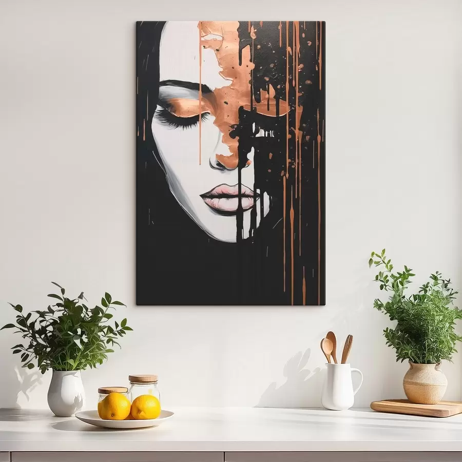 murales de pared Retrato abstracto de una niña s46803