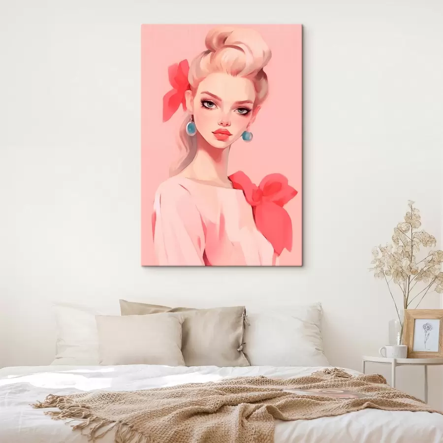 murales de pared Chica de rosa s46804