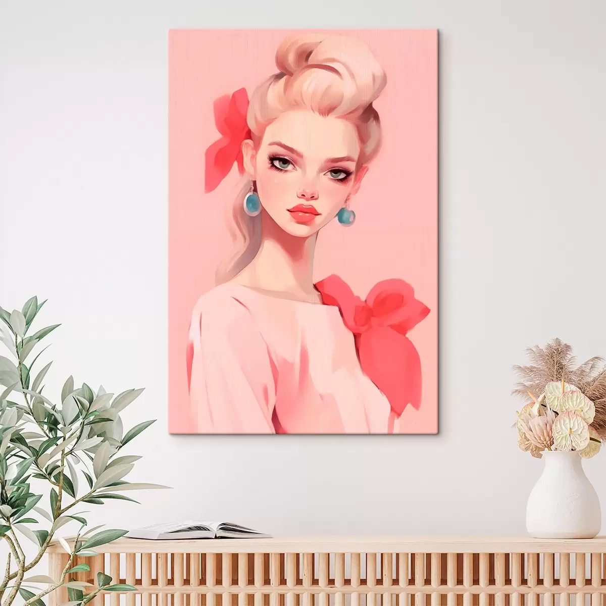 murales de pared Chica de rosa s46804