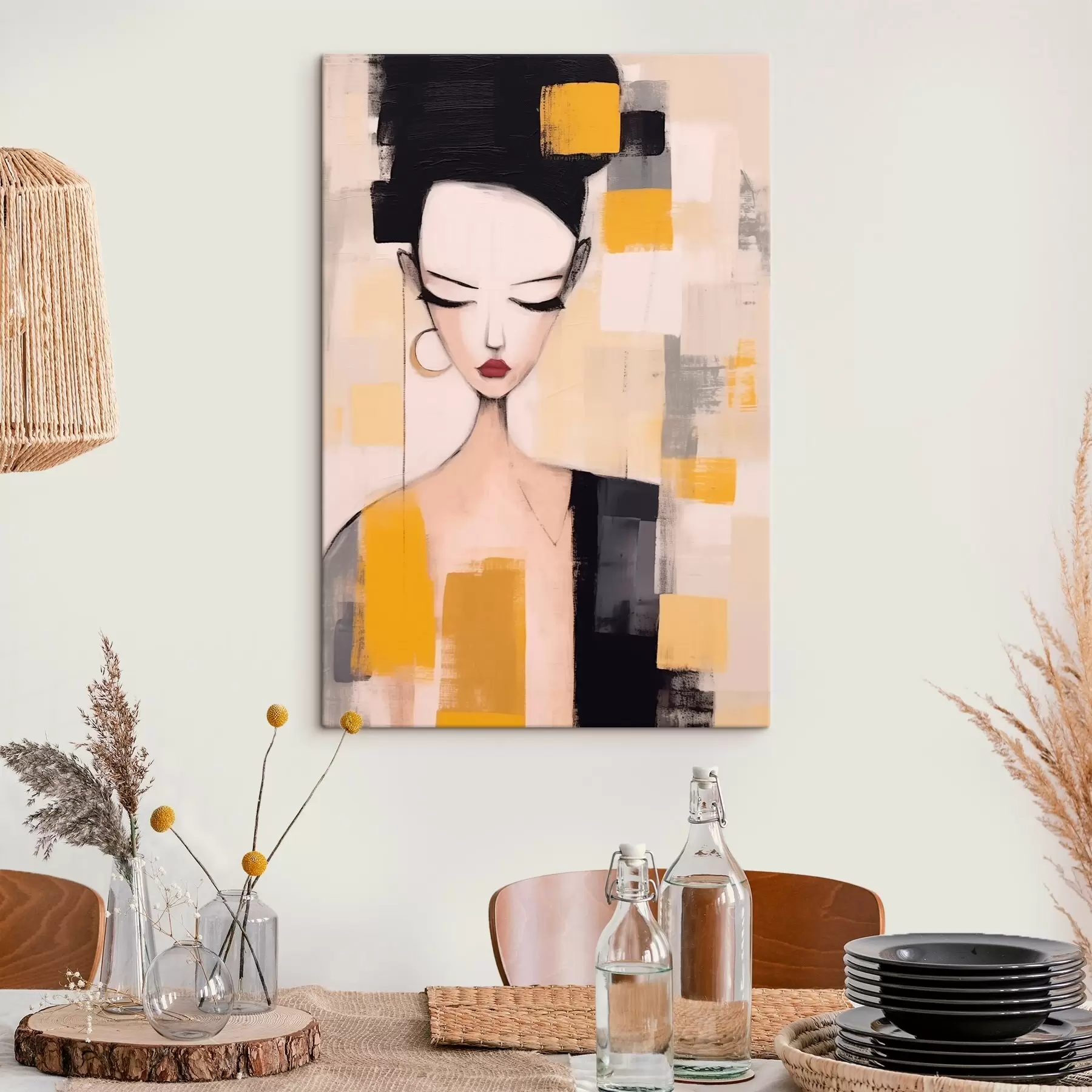 murales de pared Retrato cubista s46806