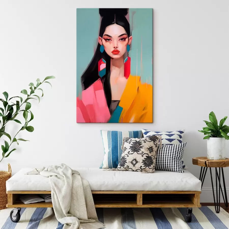 murales de pared Retrato abstracto de moda s46808