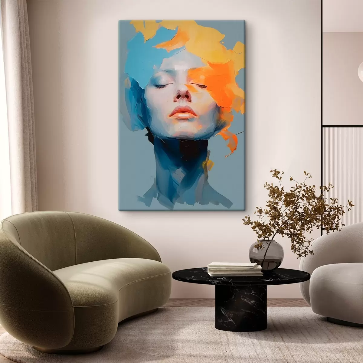 murales de pared Chica en pintura s46810