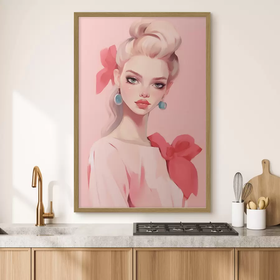 murales de pared Chica de rosa f46804