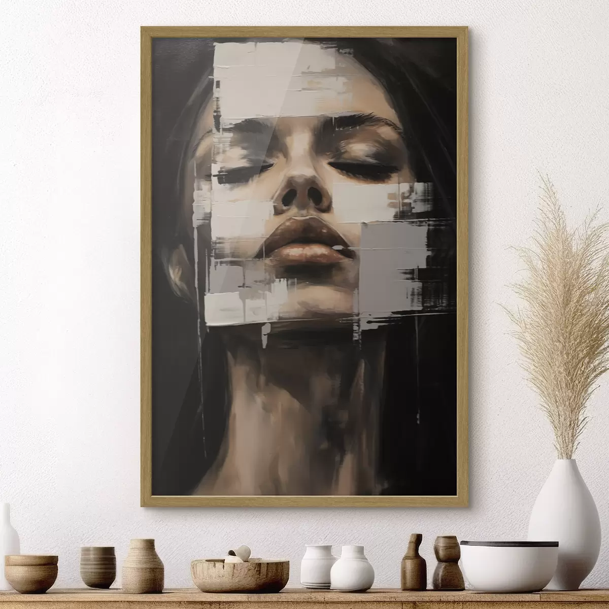 Poster Retrato abstracto con efecto difuminado f46811