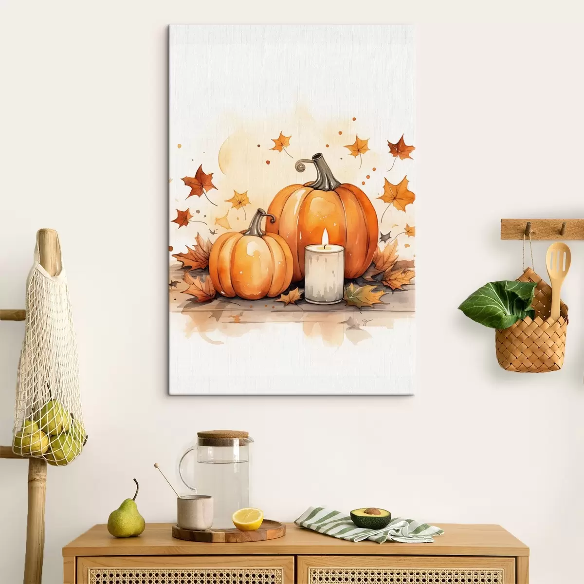 murales de pared Composición otoñal, imitación acuarela s46770