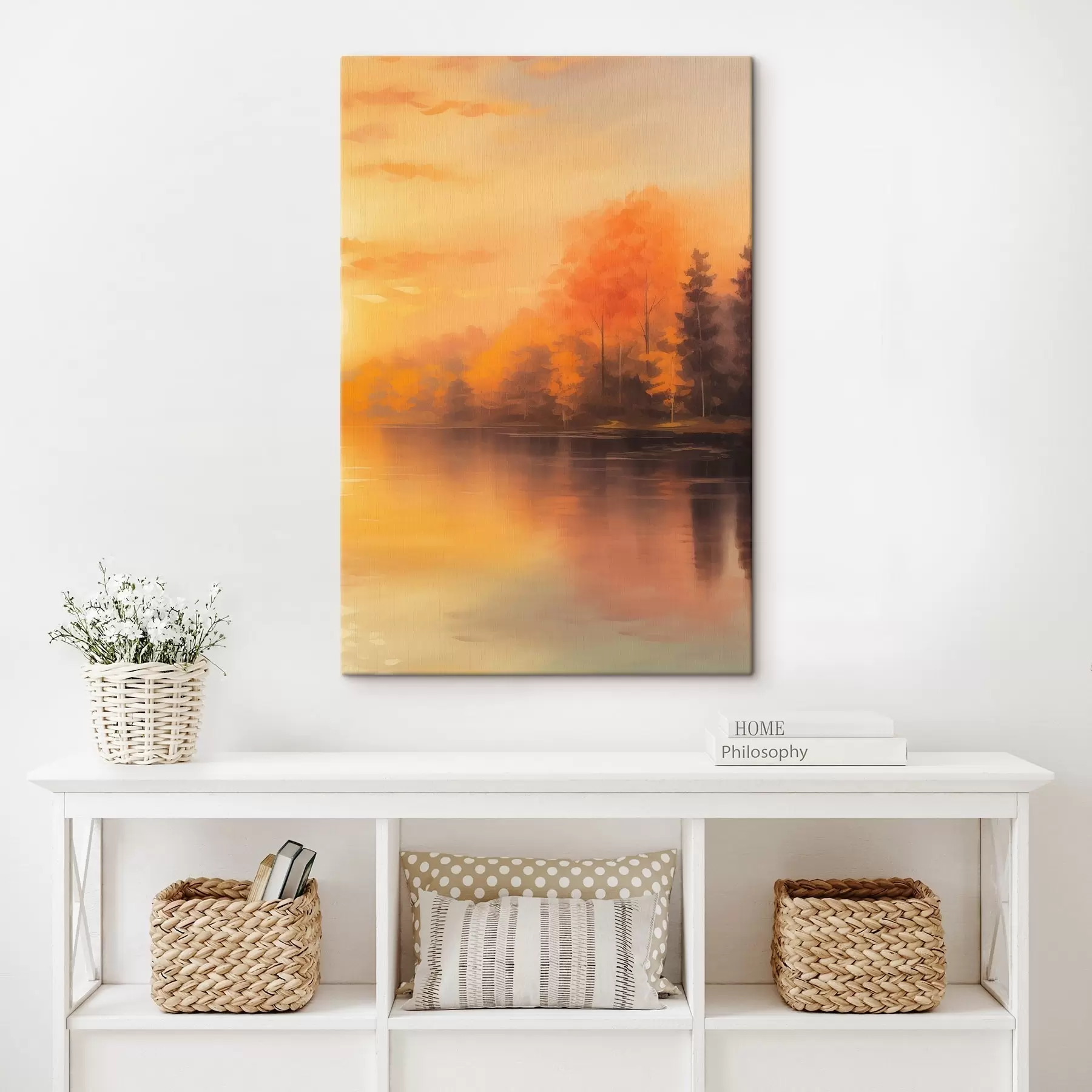 murales de pared Bosque junto a un estanque s46772