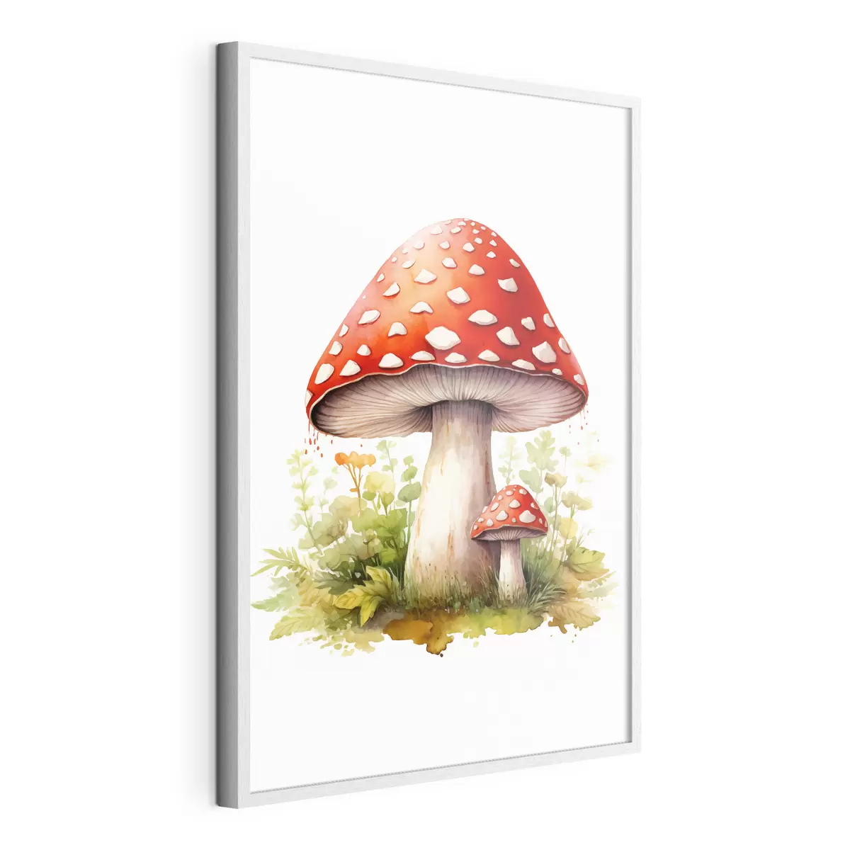 Poster Setas del bosque, amanita muscaria, imitación de acuarela f46767