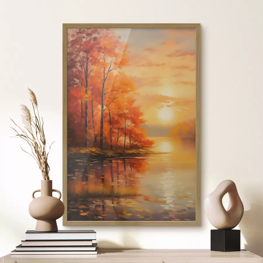 murales de pared Bosque otoñal f46771