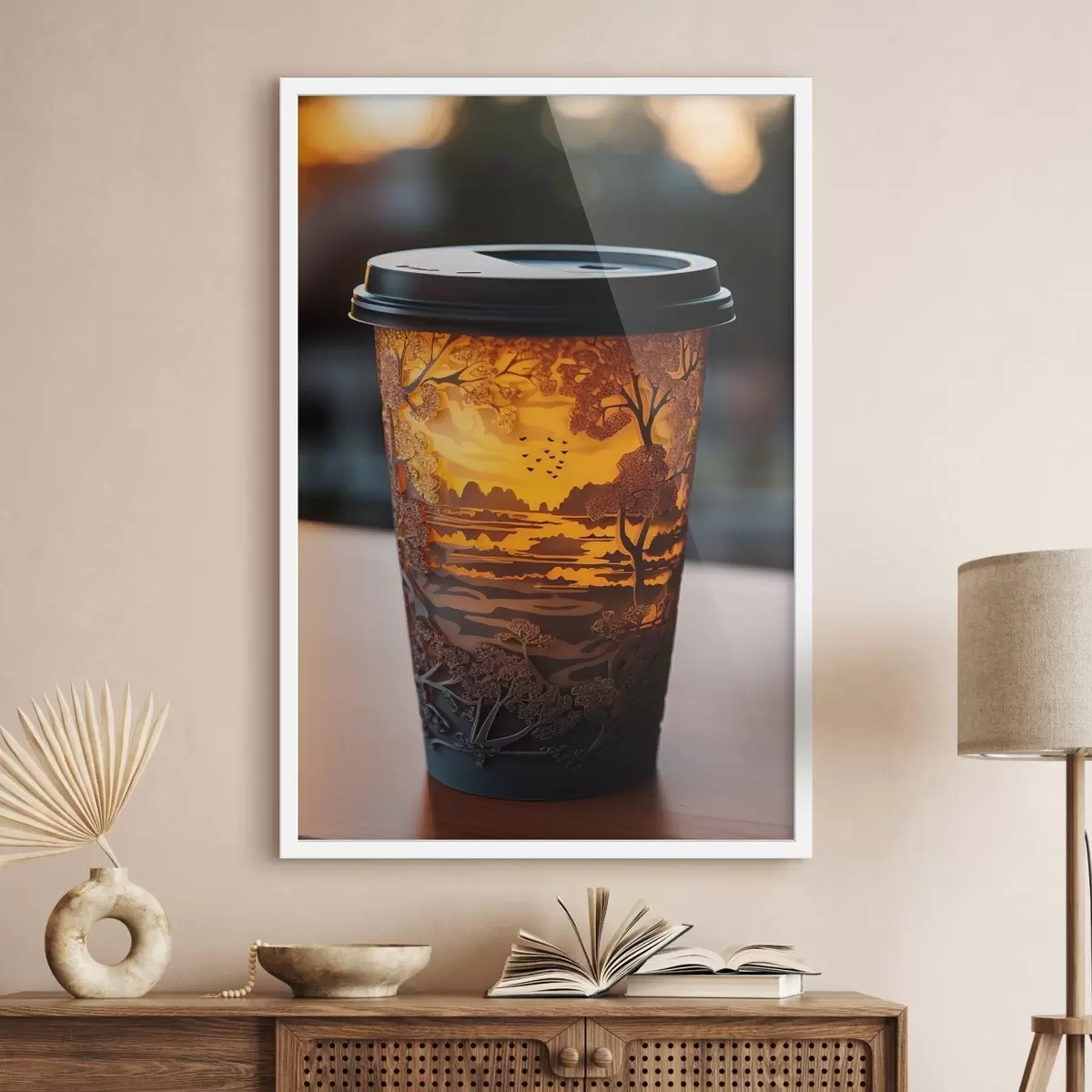Poster Vaso de café con motivo natural f46776