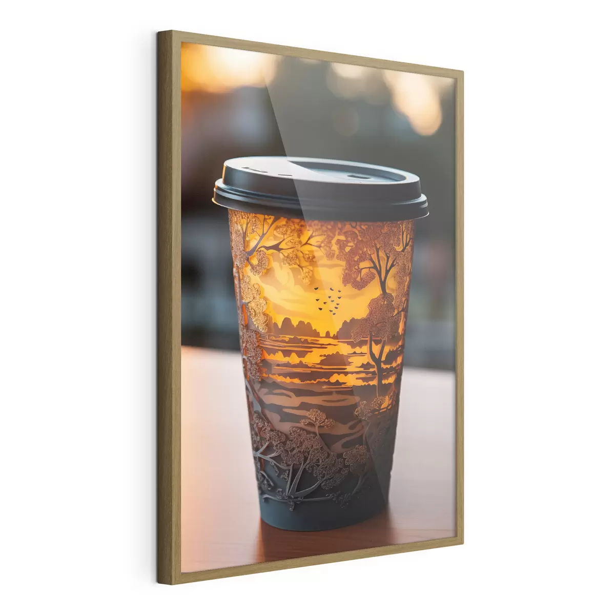 Poster Vaso de café con motivo natural f46776