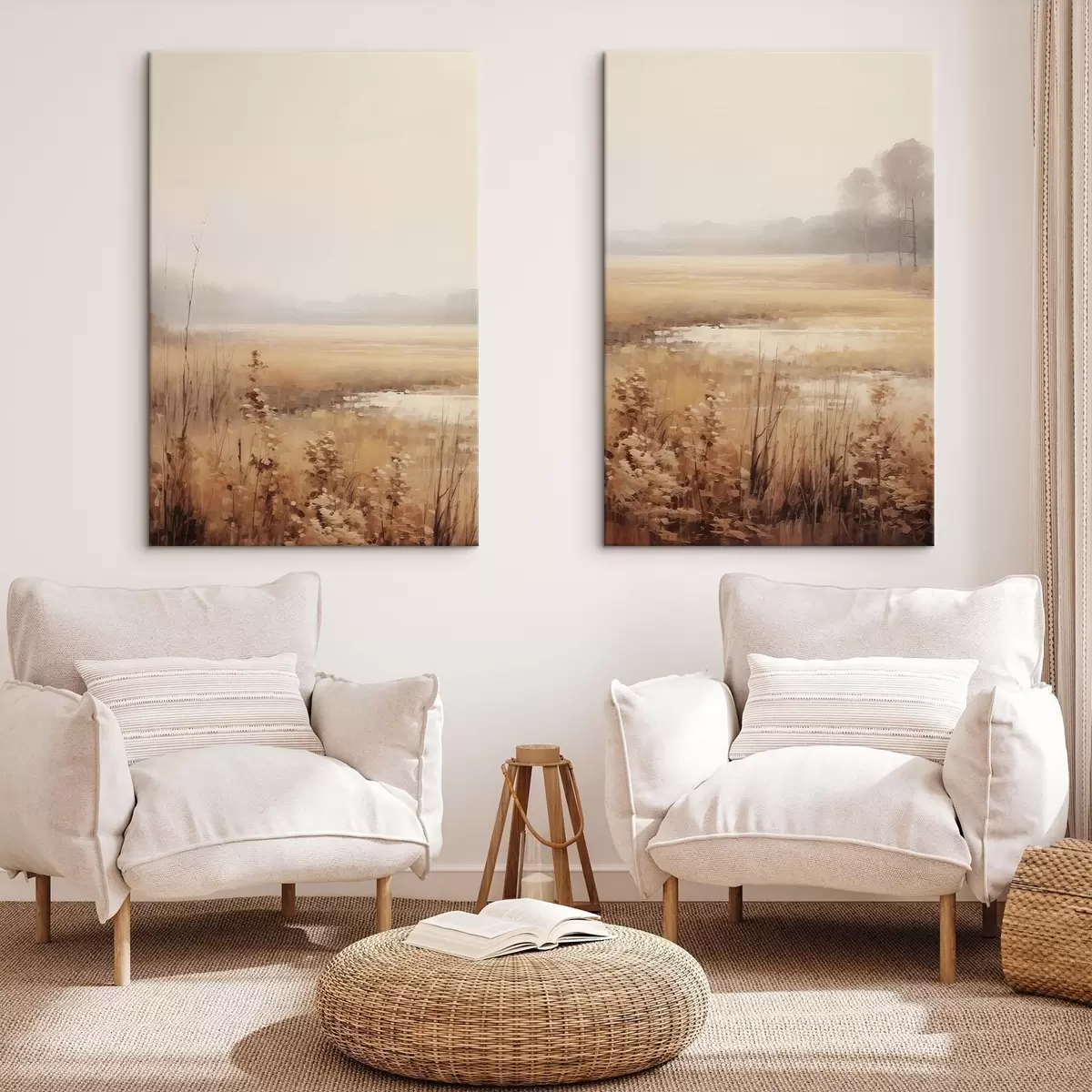 murales de pared Flores secas en un campo m01053