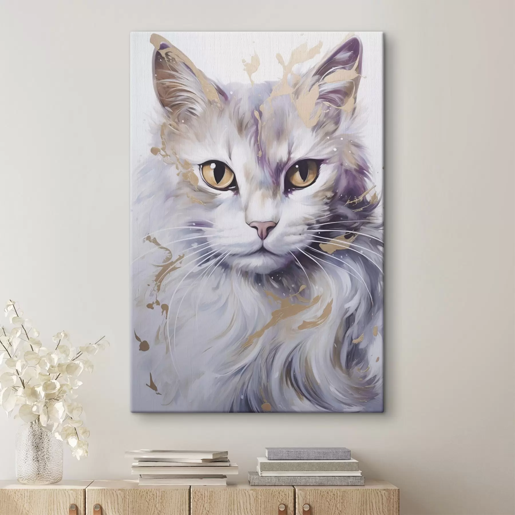 murales de pared gato abstracto s46837