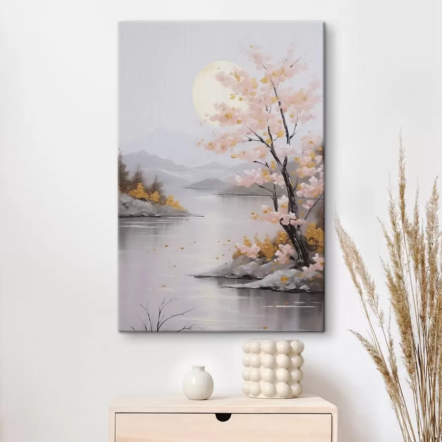 murales de pared Imitación abstracta de un paisaje pintado s46840