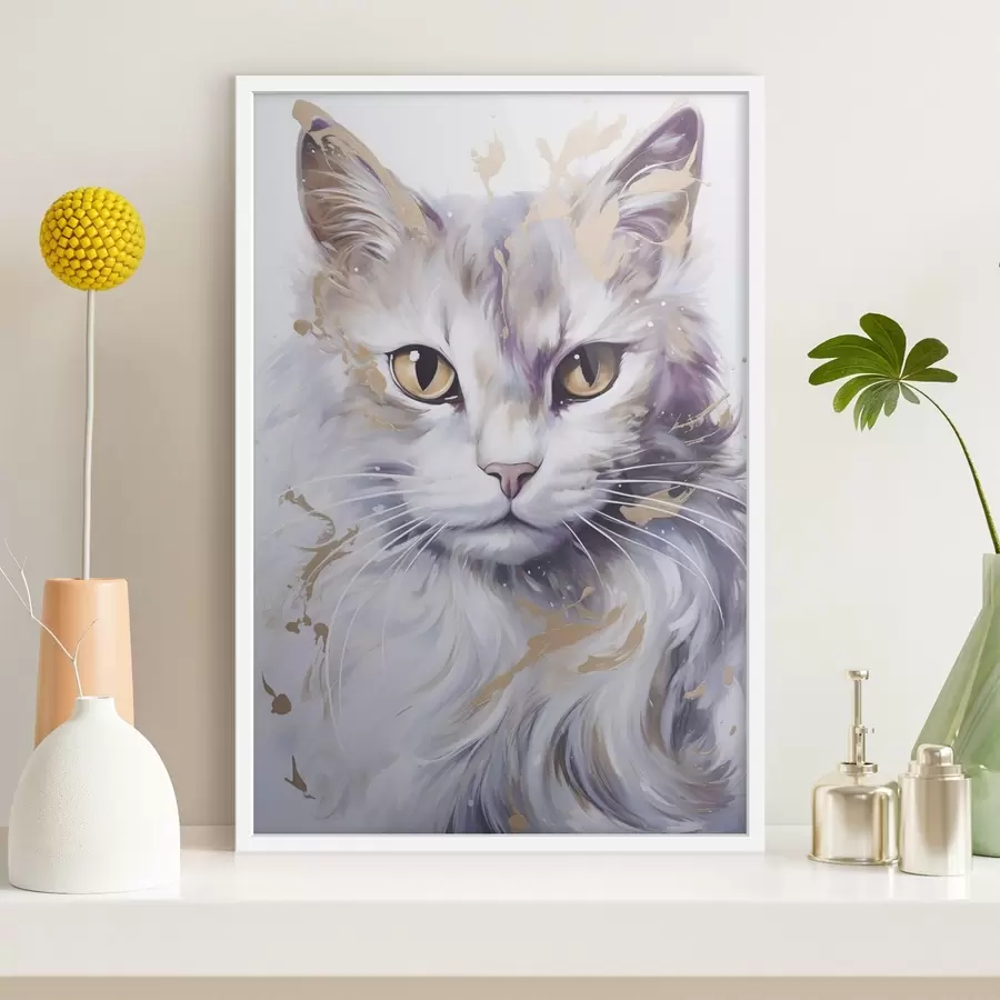 murales de pared gato abstracto f46837