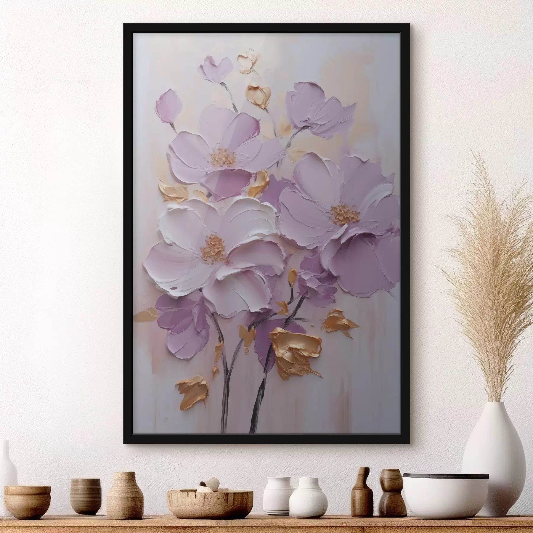 murales de pared flores abstractas f46838