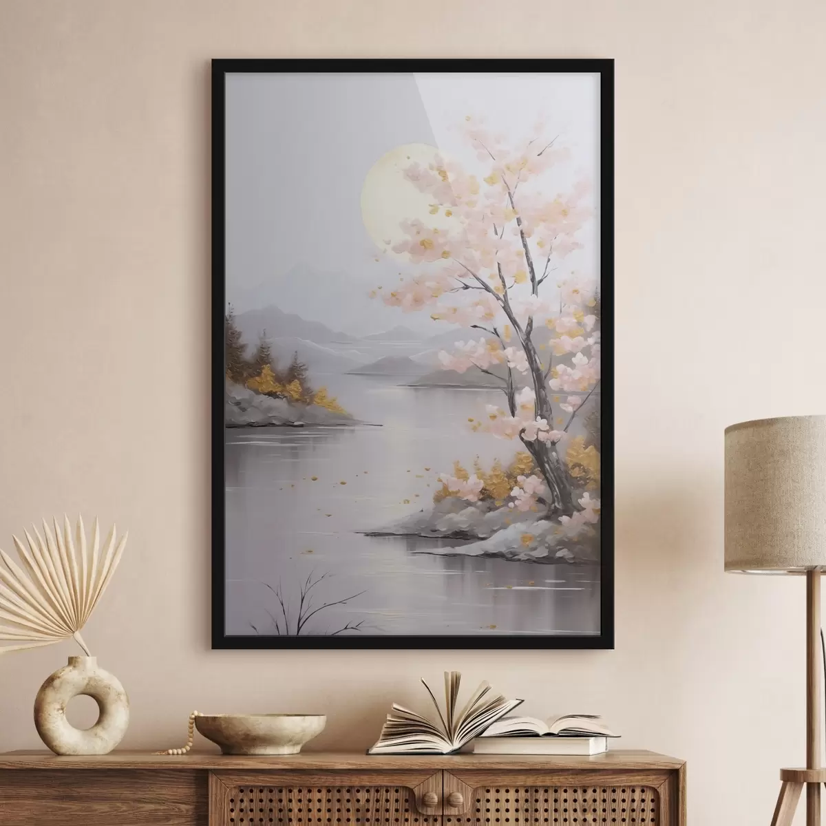 Poster Imitación abstracta de un paisaje pintado f46840