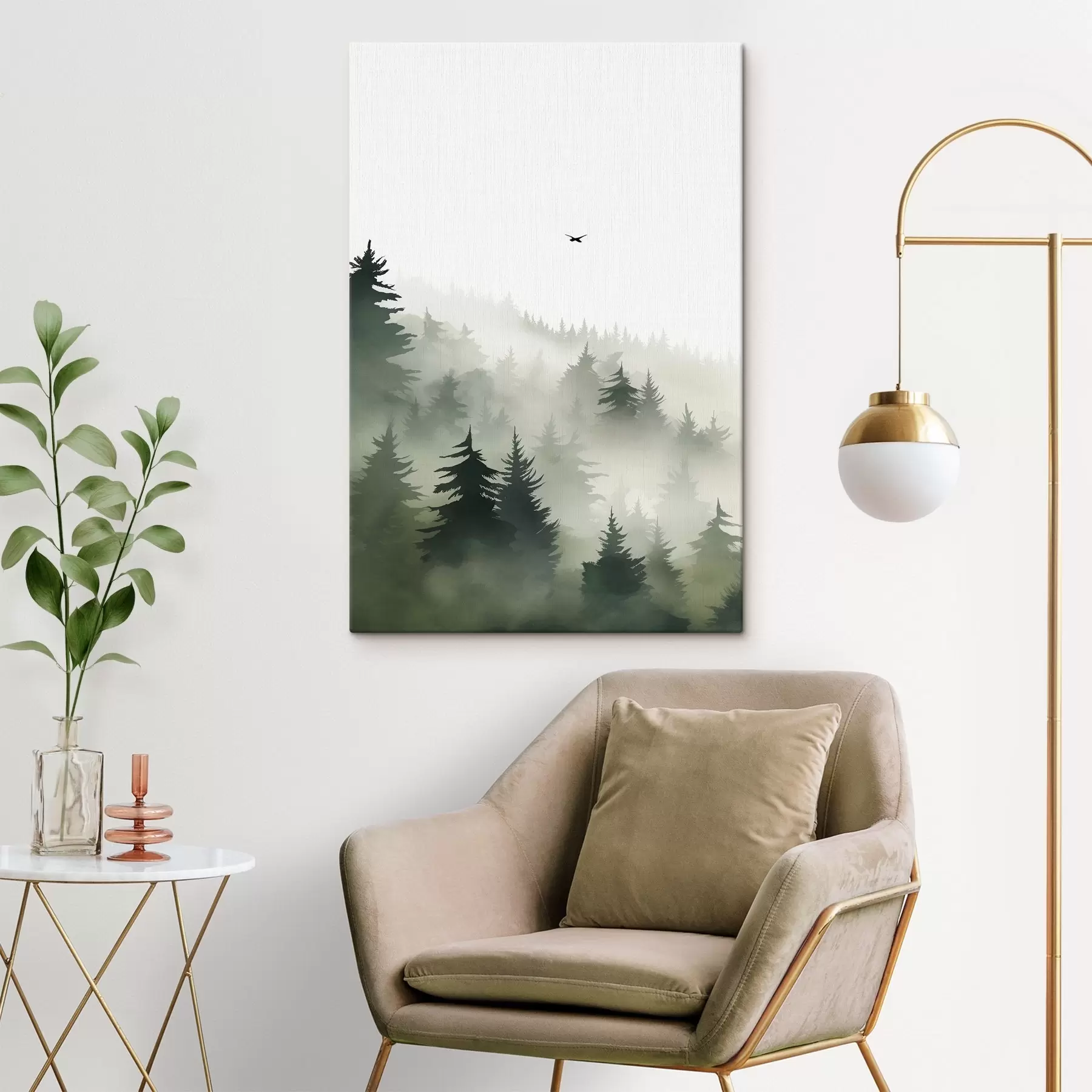 murales de pared Bosque en la niebla s46875