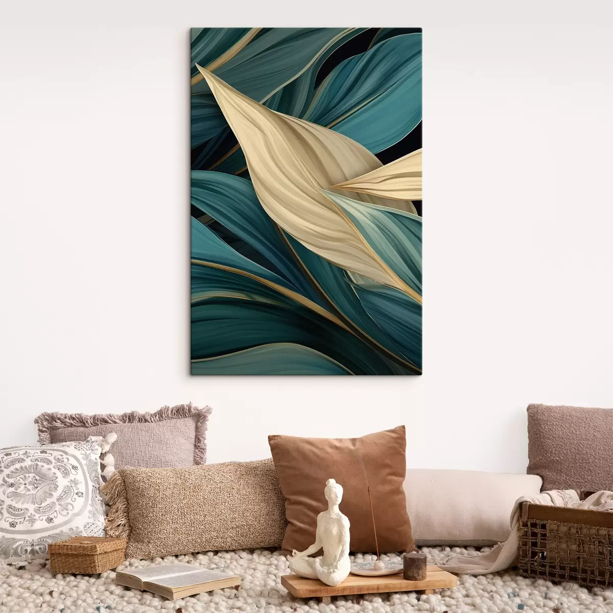 murales de pared Hojas abstractas grandes s46880